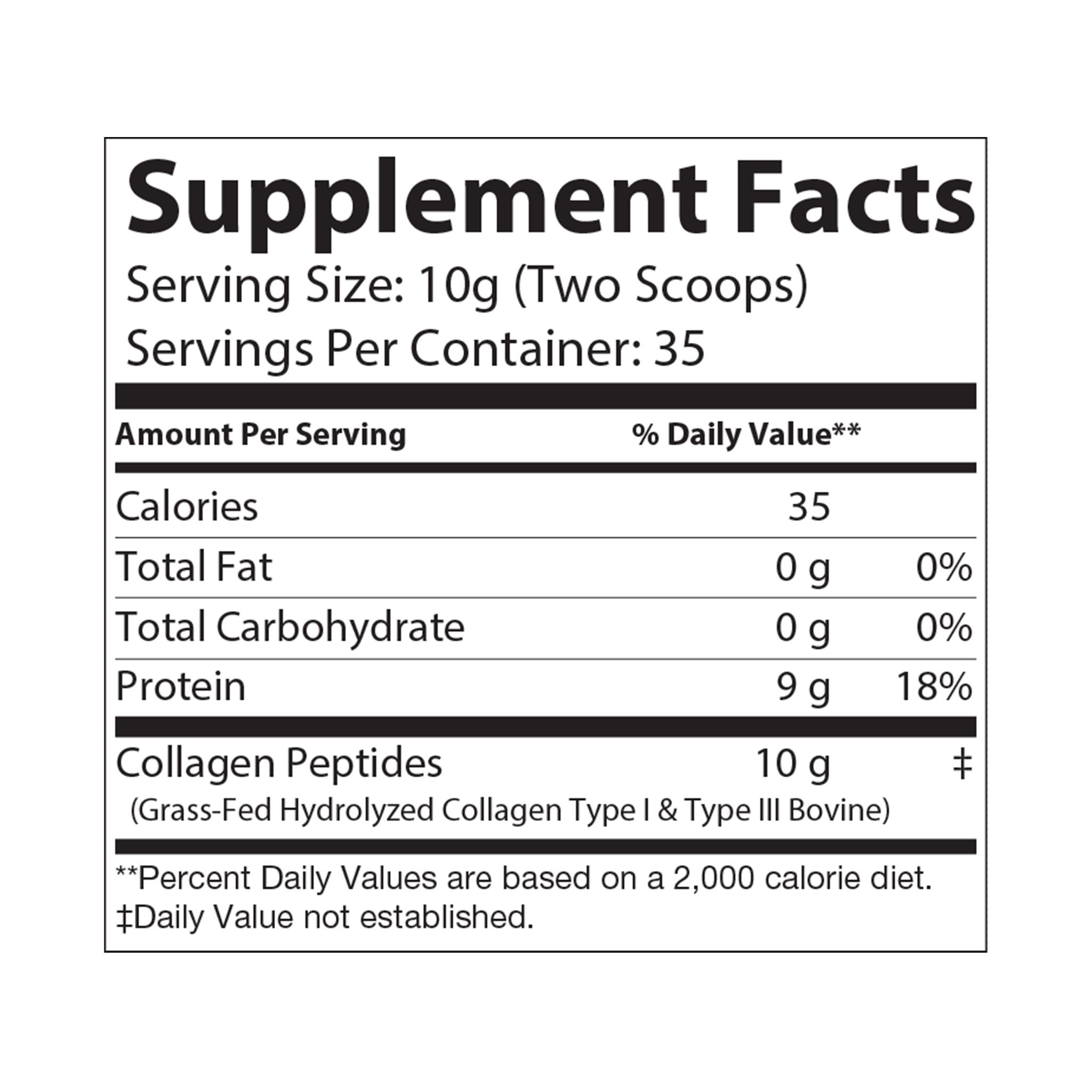 Collagen Peptides Type I & III Supplement (350g, 12.3oz)