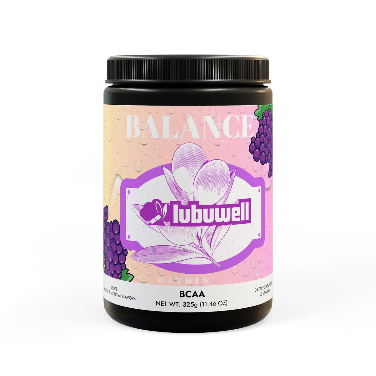 BCAA Supplement, Grape (325g, 11.46oz, 50 servings)